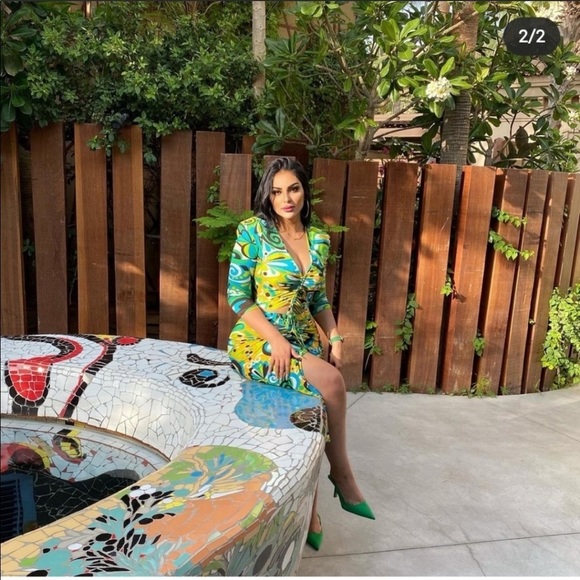 New Zara Set Top+Skirt Green Black - Picture 10 of 16